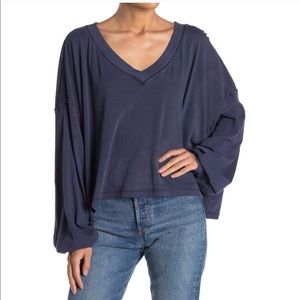 NWT Free People Indigo Lost Long Sleeve T-Shirt